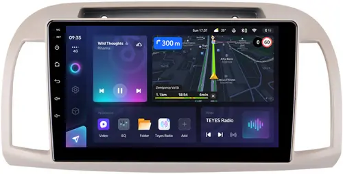Магнитола для Nissan March K12 / Micra K12 / 2002-2010 - Teyes CC3 монитор 9" QLED на Android 10, Быстрая, CarPlay, 4G SIM-слот
