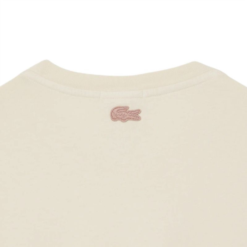 Мужская теннисная футболка Lacoste Roland-Garros Edition Clay Court - ecru