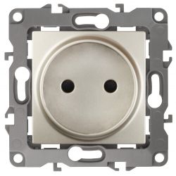 12-2105-04 ЭРА Розетка 2P, 16A-250В, IP20, Эра12, шампань | Без бренда