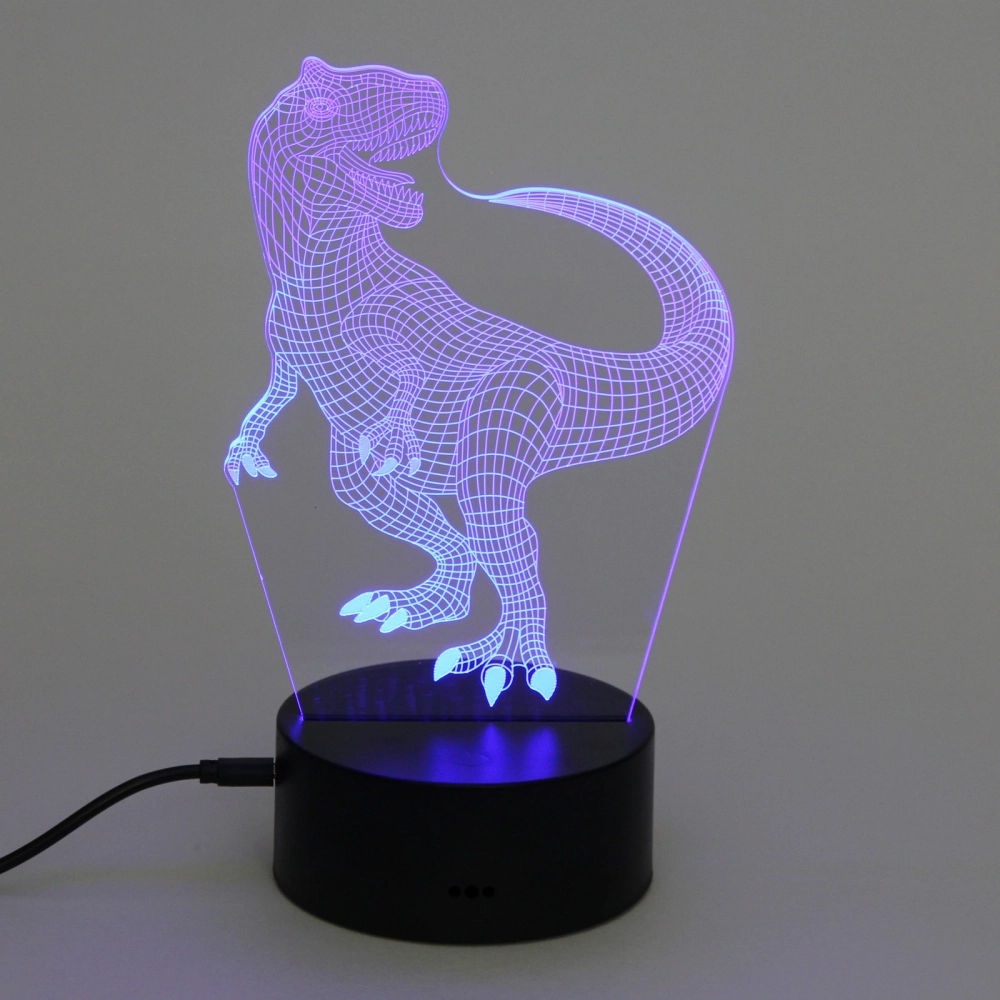 Светильник ночник «3D-Динозавр» на пластиковой подставке, с включателем USB