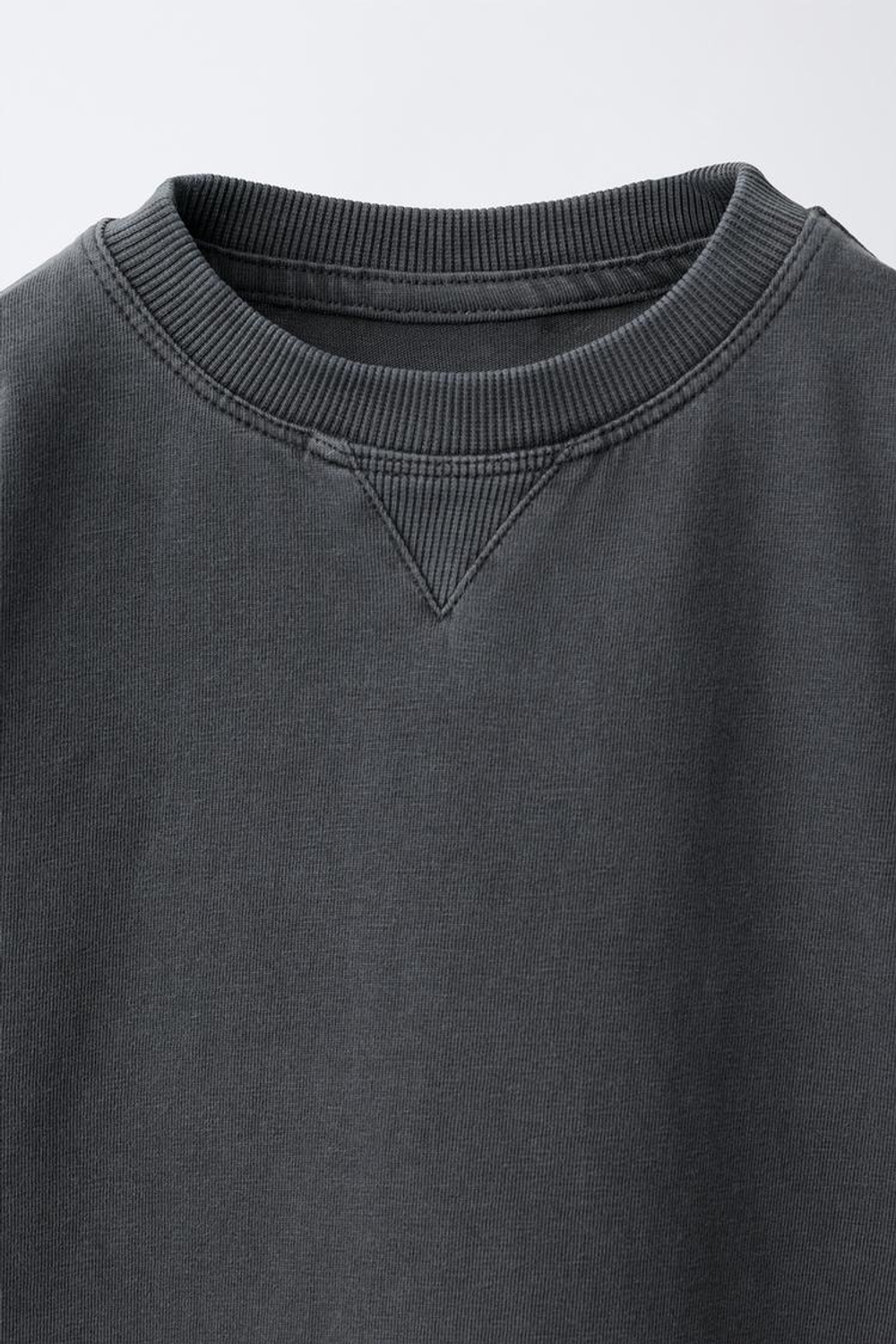 ZARA ФУТБОЛКА GARMENT DEY, ТЕМНЫЙ АНТРАЦИТ