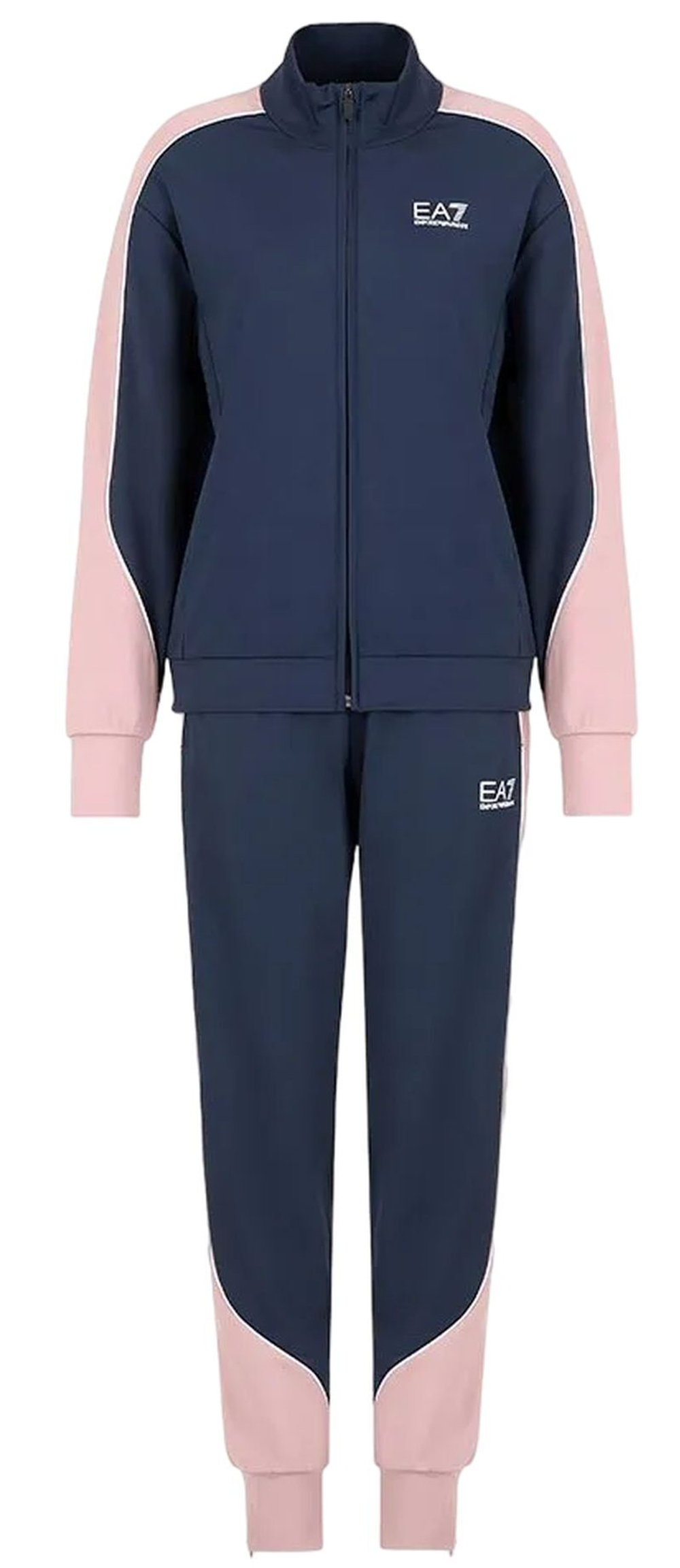 Женский теннисный костюм EA7 Woman Jersey - небесный