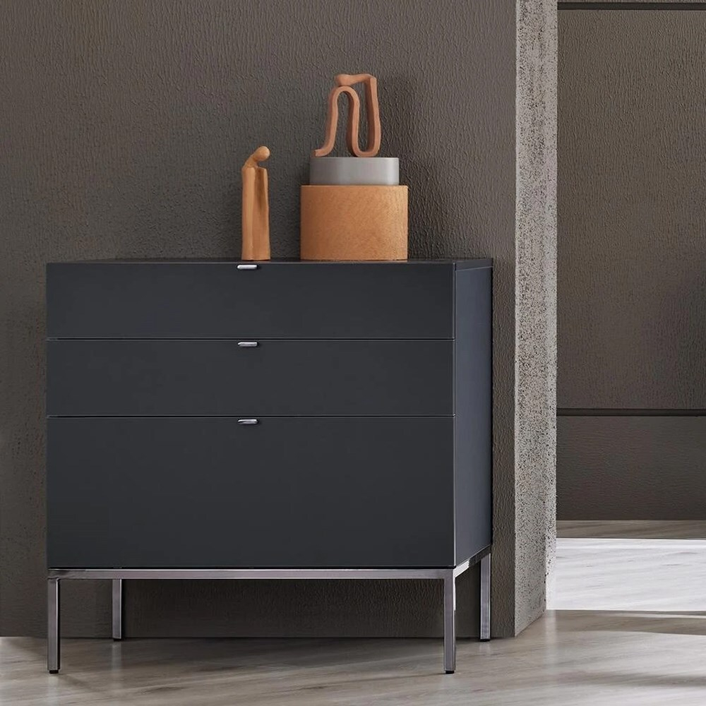 Комод с 3 ящиками черный ENZA HOME LEGATO EH59519