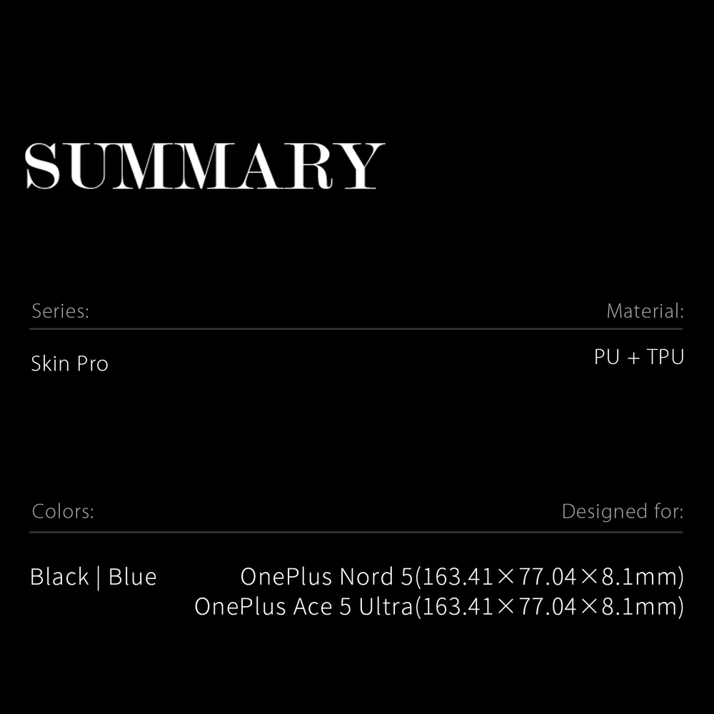 Чехол книжка из PU кожи синего цвета от Dux Ducis для OnePlus Nord 5 и Ace 5 Ultra, серия Skin Pro Series
