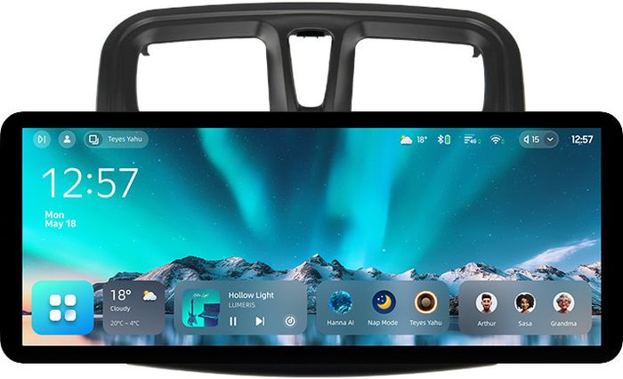Магнитола для Renault Logan 2 / Sandero 2 / 2014+ - Teyes CC4 монитор 12.3" 2K QLED + рамка 10, Android 14, Быстрейшая, Snapdragon 680, DSP, CarPlay, 4G SIM-слот