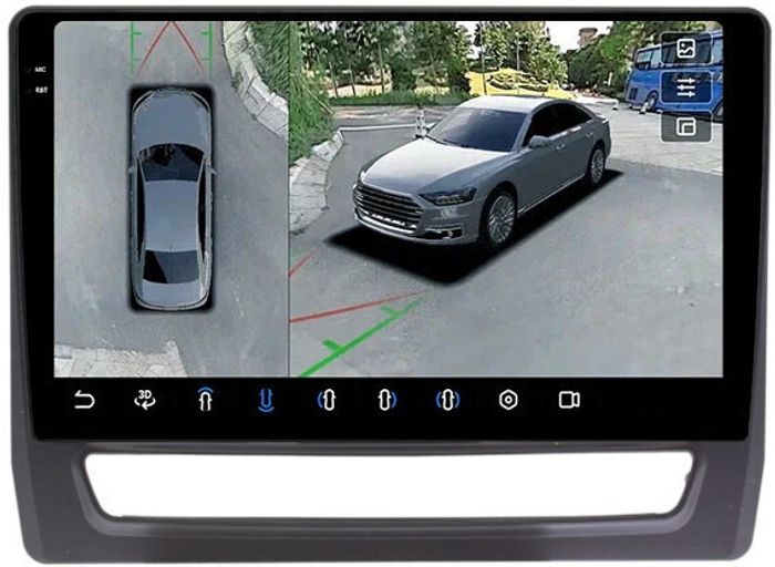 Магнитола для Mitsubishi ASX 2020+ (ШГУ 8", рамка тип 1) - FarCar BX3019M-360 монитор 10.36" 2K QLED на Android 13, Быстрая, CarPlay, 4G SIM-слот, 4 камеры в комплекте
