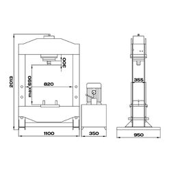 KraftWell (KRWPR100E) Пресс 100 т. c электроприводом