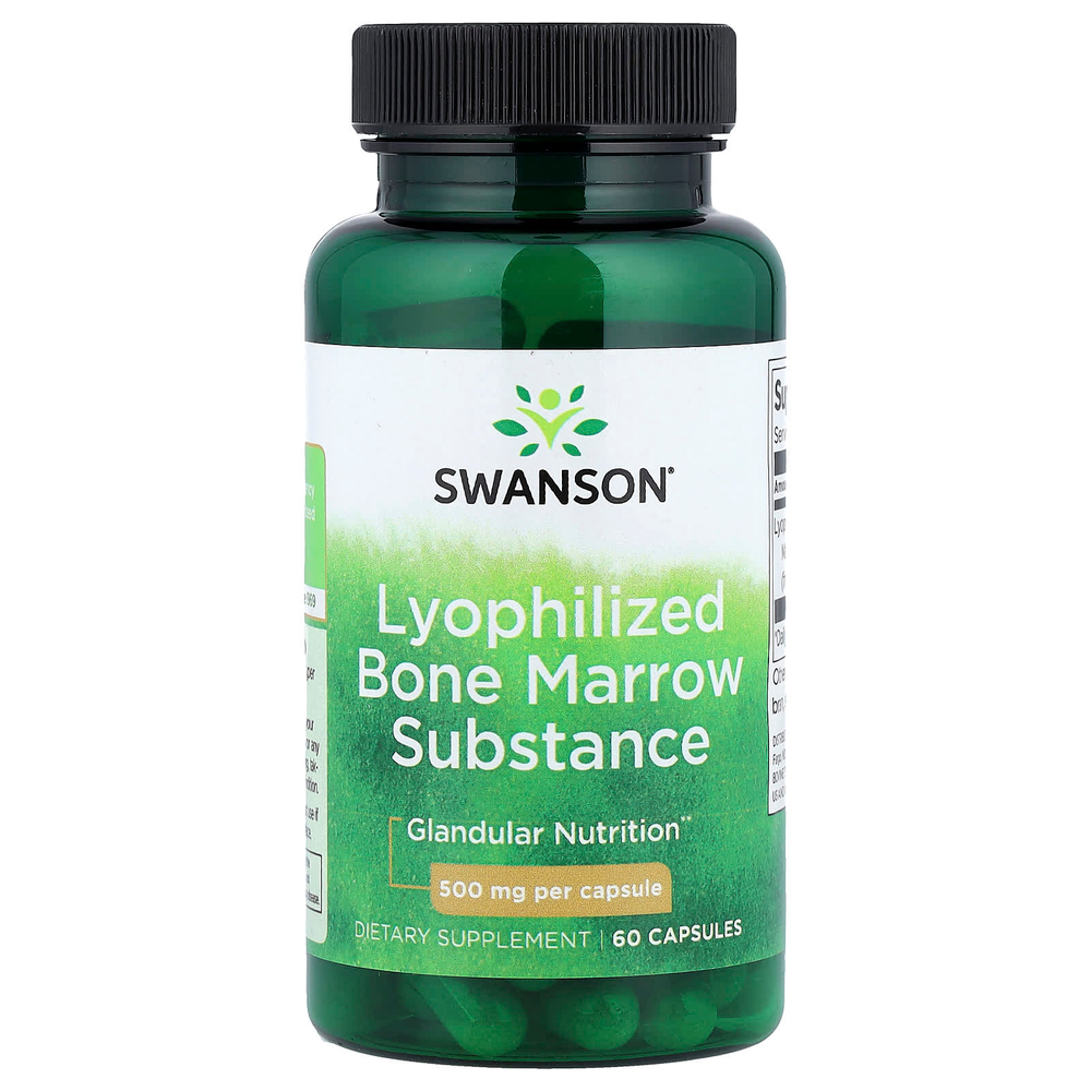 Swanson Vitamins, Лиофилизированное вещество для костного мозга, 500 мг, 60 капсул