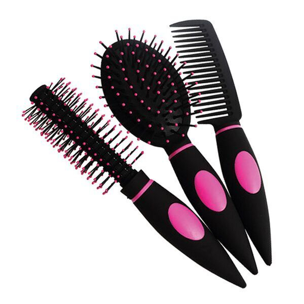 Набор расчесок для волос из 3х штук Seven Star Edge Brush 3-pcs set, 1набор+сумка для хранения