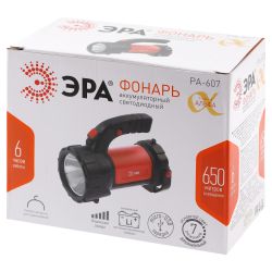Светодиодный фонарь ЭРА PA-607 прожектор аккумуляторный 8 Вт, литий, поворотная ручка, Альфа | Прожекторные фонари