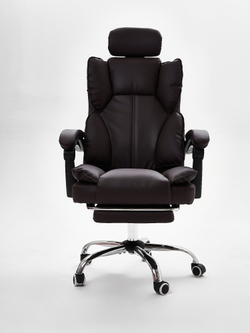 Компьютерное кресло KRESLO COMFORT Premium, экокожа, с подголовником и подлокотниками,  цвет:коричневый