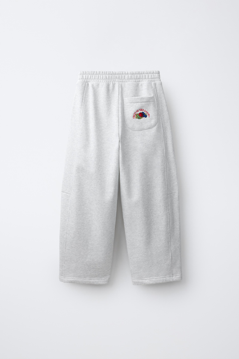 ZARA - FRUIT OF THE LOOM™ БРЮКИ С ВЫШИВКОЙ, СЕРЫЙ МЕЛАНЖ