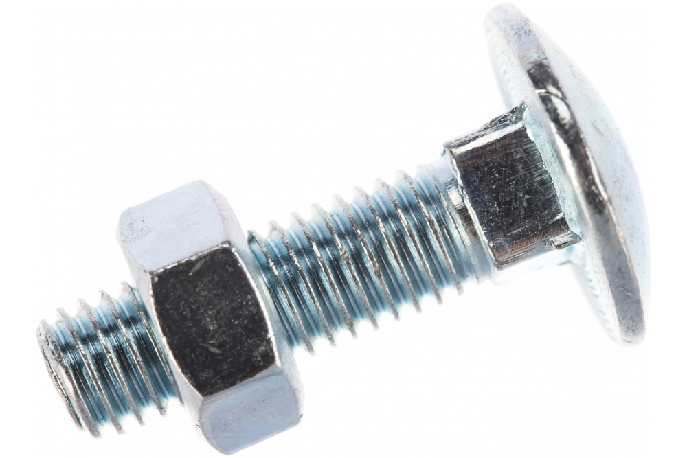 БОЛТ МЕБЕЛЬНЫЙ ELEMENT DIN603 С ГАЙКОЙ ОЦИНК 8Х30 6ШТ 2141