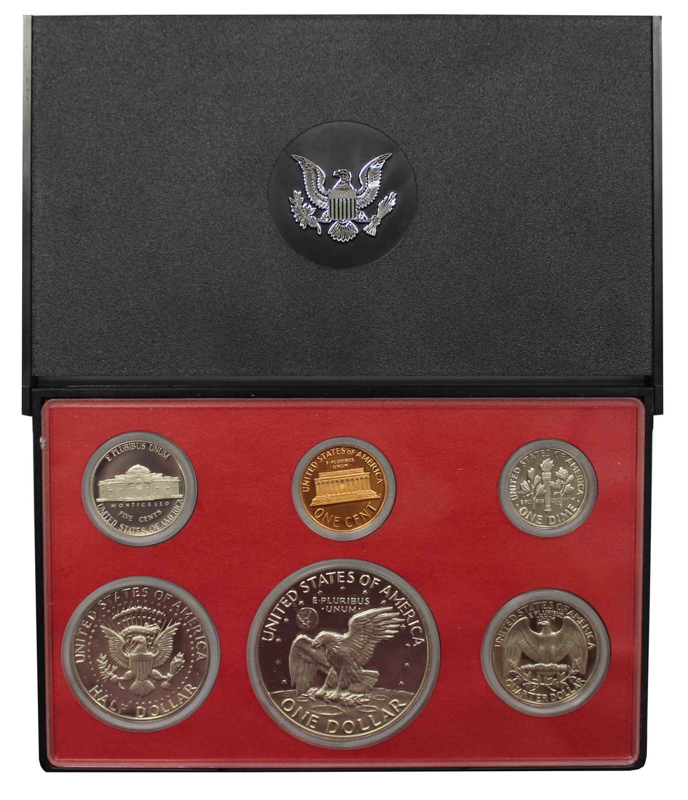 Годовой набор монет США 1978 (S) год в футляре (1, 5, 10, 25, 50 центов; 1 доллар) (6 монет)