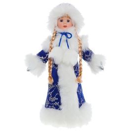 Снегурочка с ёмкостью для конфет, 38 см, цвет синий