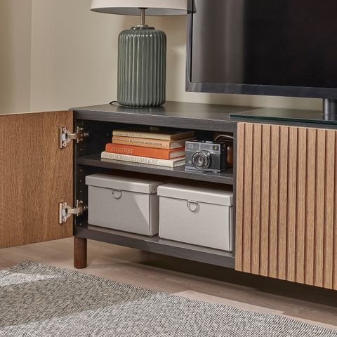 Коробка с крышкой IKEA NIMM (НИММ), Серо-бежевый, 25х35х15 см
