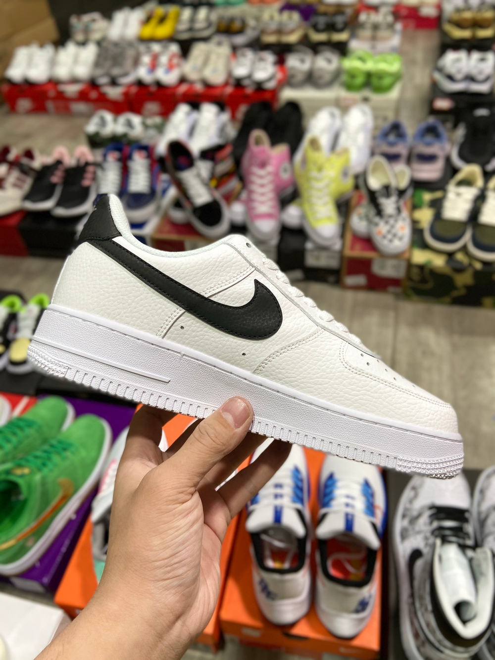 Nike Air Force 1 Low '07 "White Black Pebbled Leather"