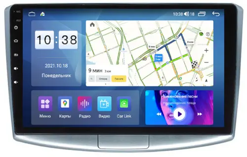 Магнитола для Volkswagen Passat 2005-2015 (B6, B7, CC) - Parafar PF901LUX1XHD на Android 13, CarPlay, 4G SIM-слот