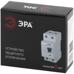 УЗО ЭРА PRO NO-902-36 ВД1-63 2P 50А 100мА тип АC электромеханическое | УЗО