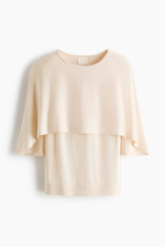 Тонкий трикотажный топ-пелерина - H&M