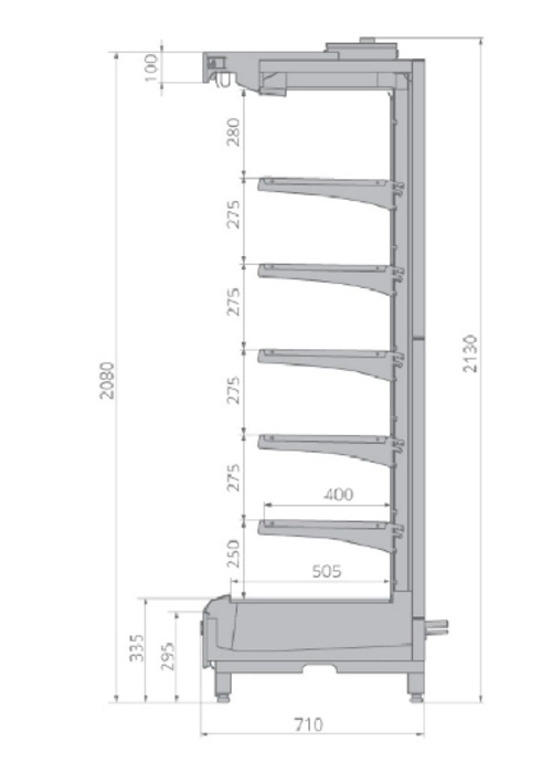 Горка холодильная BRANDFORD VR2080.700 1900