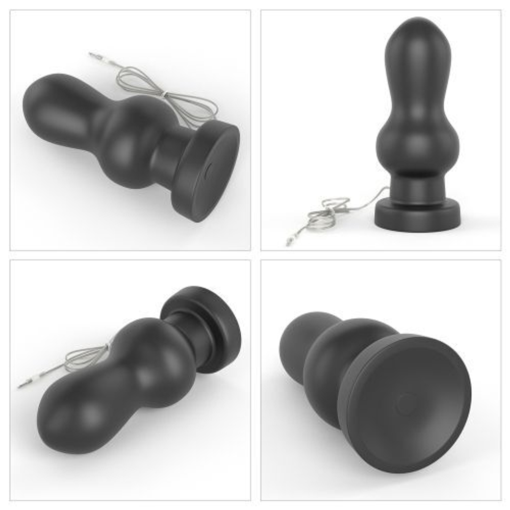 Черная анальная вибровтулка 7 King Sized Vibrating Anal Rammer - 18 см.