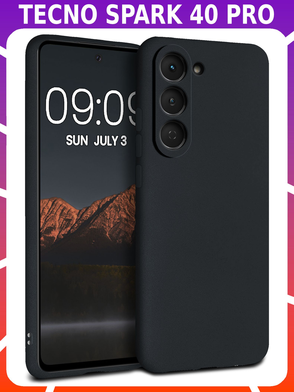 Мягкий Soft Touch чехол из силикона для TECNO SPARK 40 PRO с бархатной подкладкой