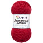 Пряжа Astra Premium (Астра Премиум) Молочный хлопок / уп.3 мот. по 50 г, 100 м, 27 красный