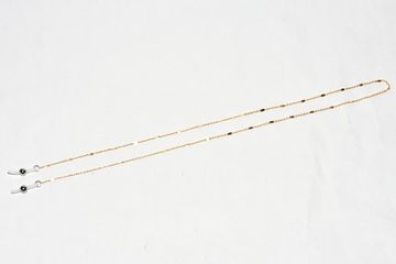 Цепочка золотистая с ассиметричными вставками WH017, 75 см