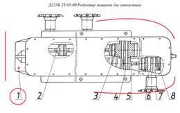 Д225Б 23.05-00 Редуктор мешалки (по запчастям)