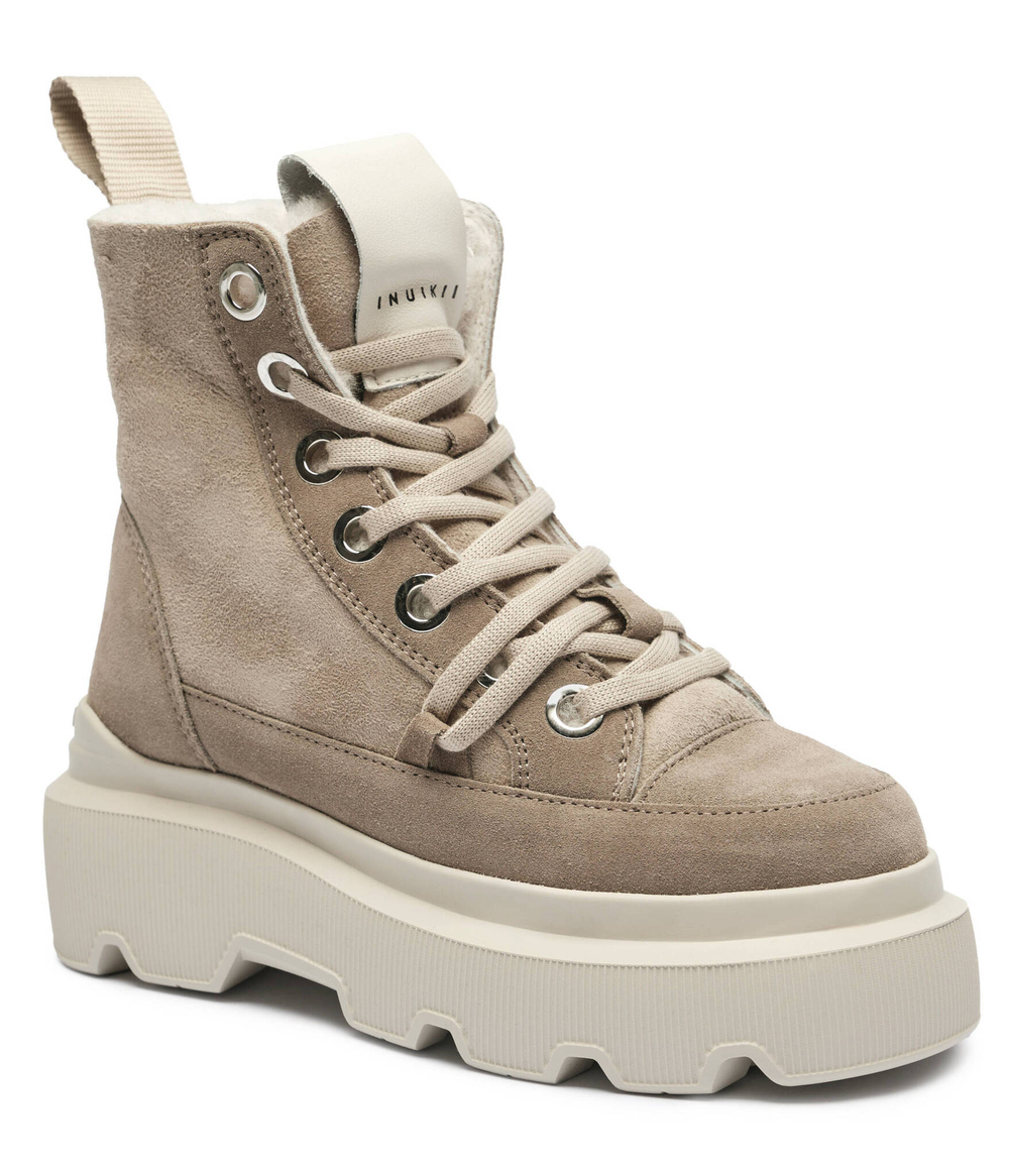 Кожаные ботильоны MATILDA SHEARLING INUIKII - бежевый(35203-028)