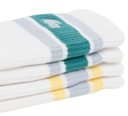 Носки теннисные Lacoste Ribbed 2P - white/green/grey/yellow