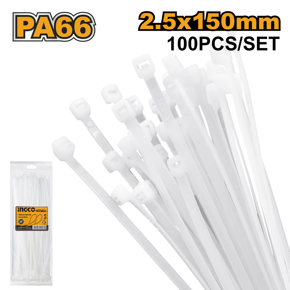Кабельные стяжки INGCO HCT15025 150 мм 100 шт.