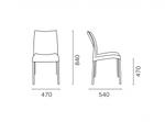 Стул пластиковый Papatya Marvel-S, сатинированный алюминий, черный