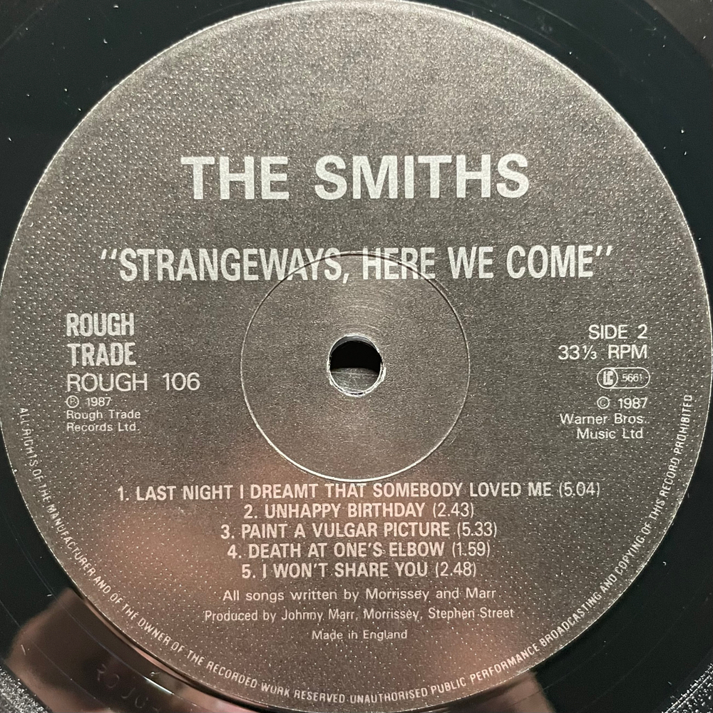 The Smiths ‎– Strangeways, Here We Come (Англия 1987г.)