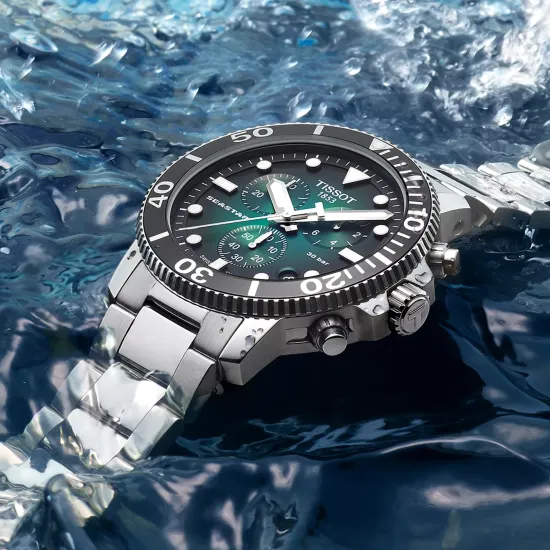 дубль Tissot Дубль T120.417.11.091.01 Мужские часы Tissot Seastar 1000 45.5 мм дубль
