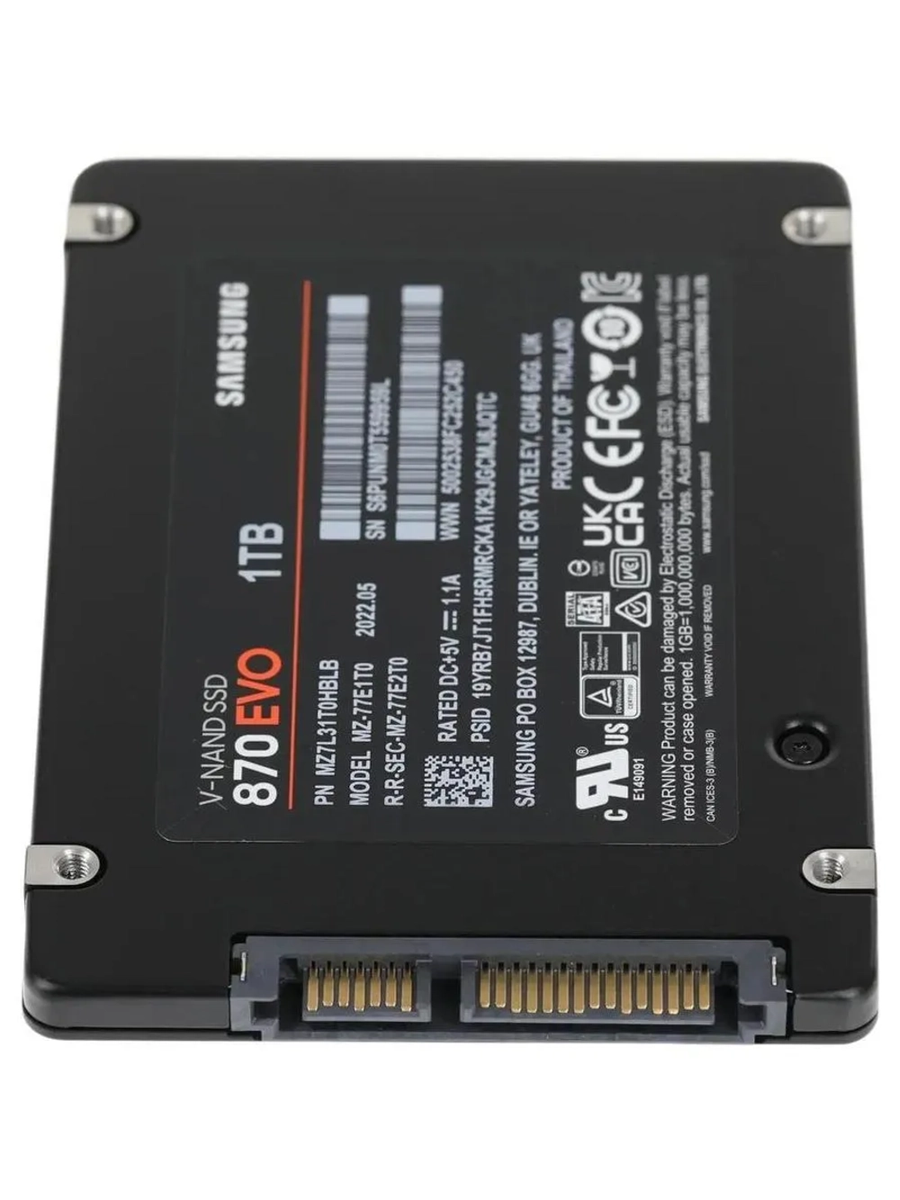 Накопитель SSD Samsung 870 EVO 1TB (MZ-77E1T0B/EU)