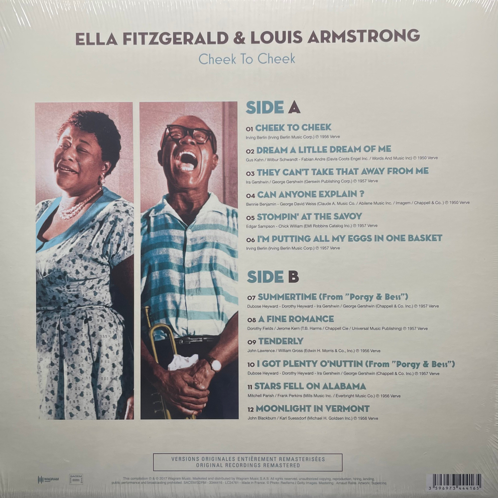 Ella Fitzgerald, Louis Armstrong ‎– Cheek To Cheek (Франция 2017г.)