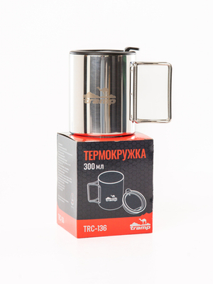 Кружка Tramp 300 мл складные ручки, поильник TRC-136 Стальной