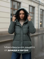 Куртка весенняя удлиненная со съемным капюшоном