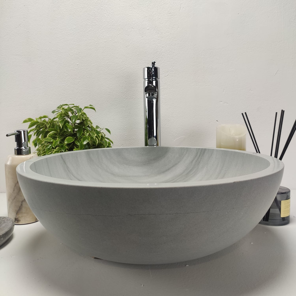 Раковина из андезита Bowl Blue Kecil BА-70957 45x45x15