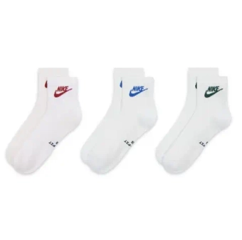 Теннисные носки Nike Everyday Elevated Ankle 3P - white/multicolor