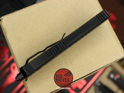 Нож Microtech Ultratech DELTA D/E A+++ - черная рукоять , клинок дагер апокалиптик