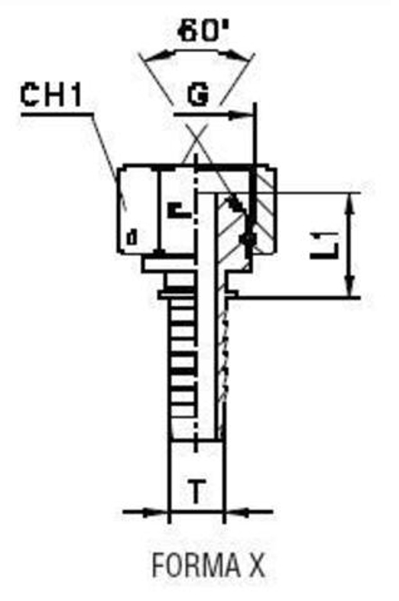 Фитинг DN 20 BSP (Г) 1 (штифтованная гайка, o-ring)