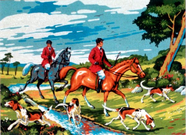 Рисунок для вышивания Soulos (канва жесткая), Всадники, 45х60 см