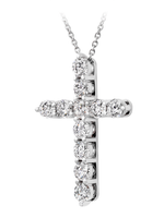 Колье-крест с бриллиантами массой 0.7ct