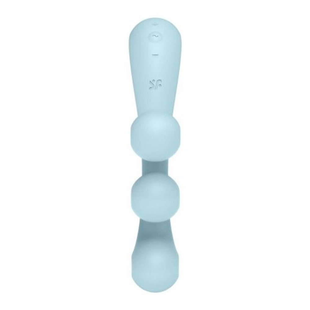 Мультифункциональный вибратор для тройной стимуляции Satisfyer Tri Ball 2 голубой