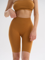 Велосипедки в рубчик 1525 Short leggings Rib