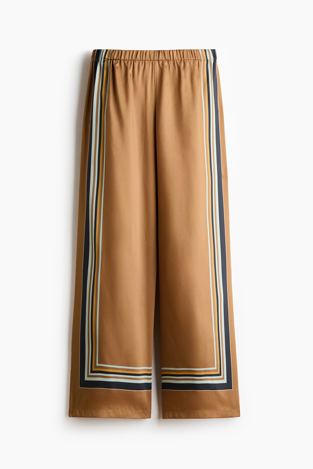 Широкие атласные брюки — прямой крой - H&M