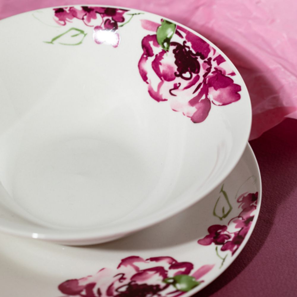 Салатник White Fox LT305 Mix. Flowers 18 см фарфор 650 мл | White Fox
